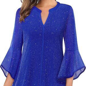 VALOLIA Women's 3/4 Sleeve Dressy Blouses